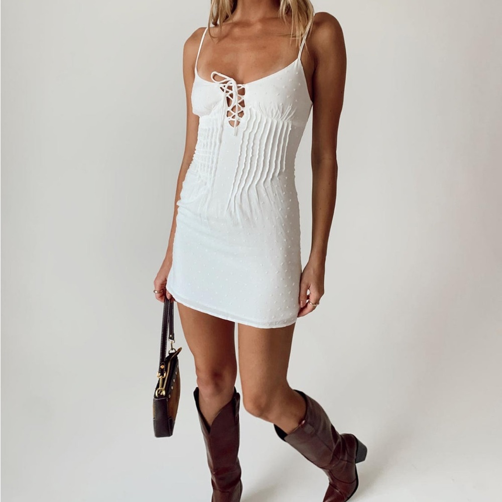 Princess Polly Selsey Mini Dress White
